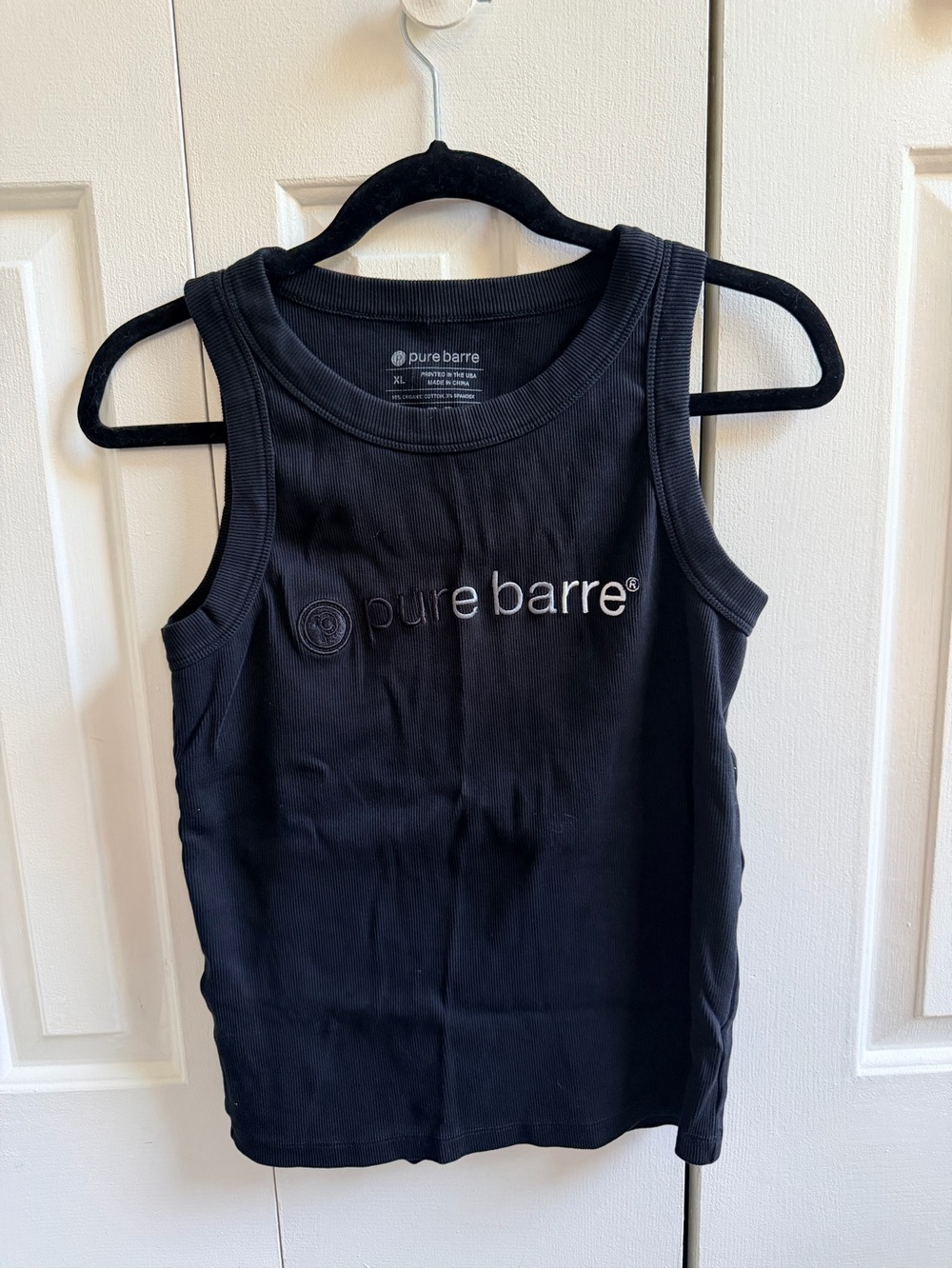 pure barre Black Logo Tank Top
